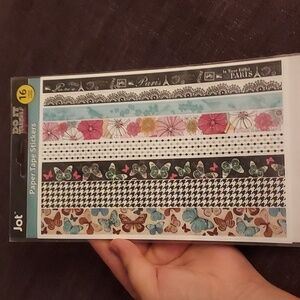 JOT paper tape stickers 16 count butterfly  paris,  flowers